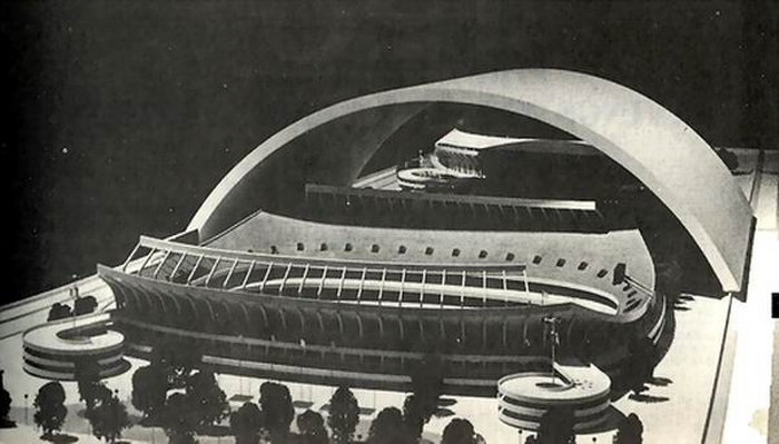 Unbuilt Sports Stadiums - Twin Stadium Pontiac Rendering